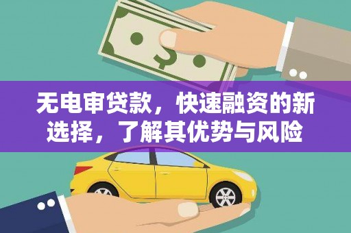 两江新区无电审贷款，快速融资的新选择，了解其优势与风险