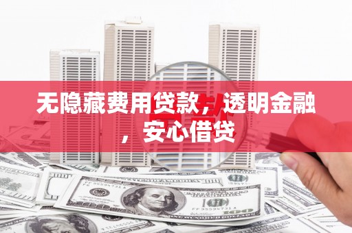 两江新区无隐藏费用贷款，透明金融，安心借贷