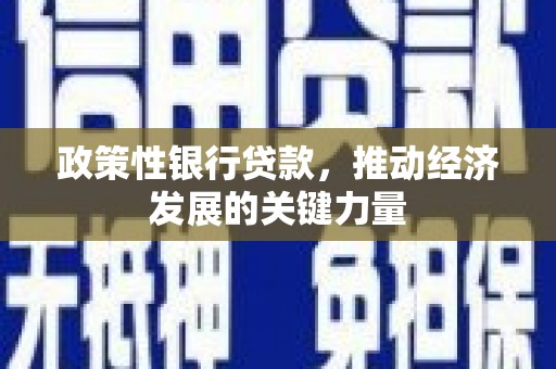 两江新区政策性银行贷款，推动经济发展的关键力量