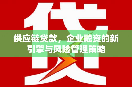 两江新区供应链贷款，企业融资的新引擎与风险管理策略
