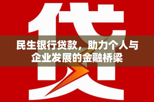 两江新区民生银行贷款，助力个人与企业发展的金融桥梁